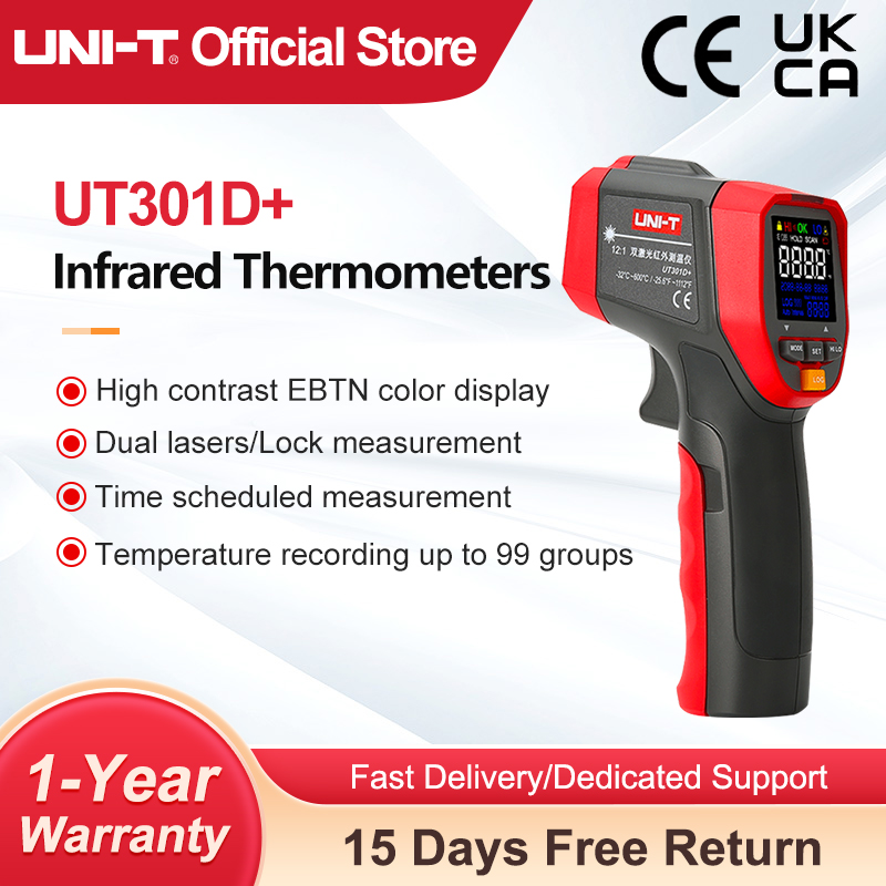 Industrial Laser Temperature Gun - UNI-T dijital kızılötesi termometre UT303D +
