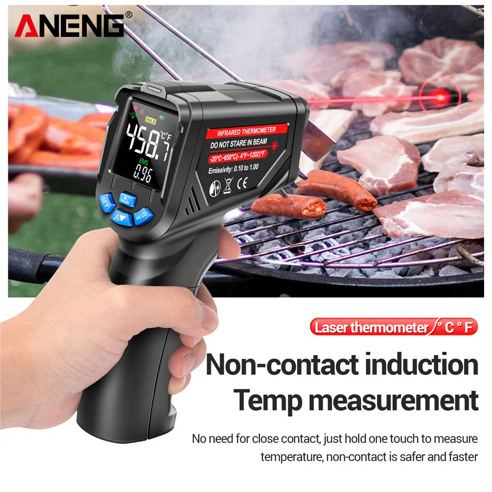 Industrial Laser Temperature Gun - Kızılötesi Termometre Dijital Temassız -20~650 ℃