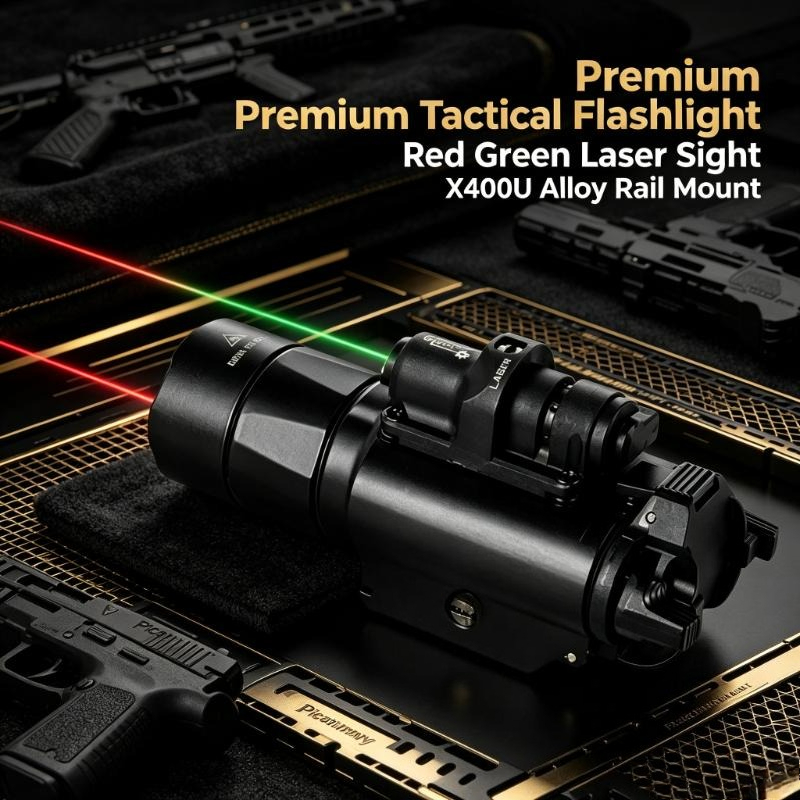 Industrial Green Laser - X400U Alaşım Taktik El Feneri Ray