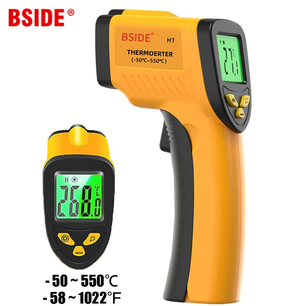 Industrial Laser Temperature Gun - Dijital kızılötesi termometre-50-550c temassız dijital lazer