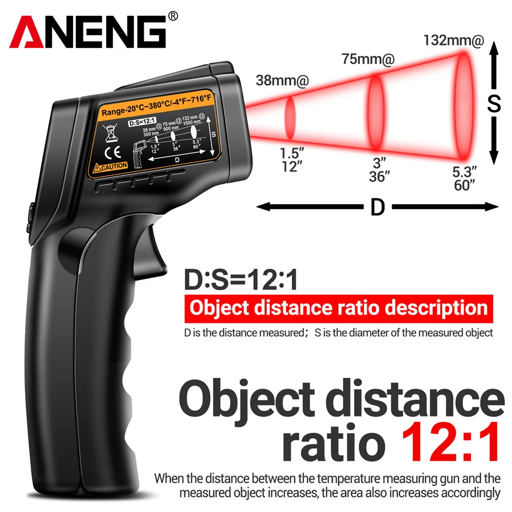 Kızılötesi Lazer Sıcaklık Ölçe - Industrial Laser Temperature Gun incelemesi ve fiyatı