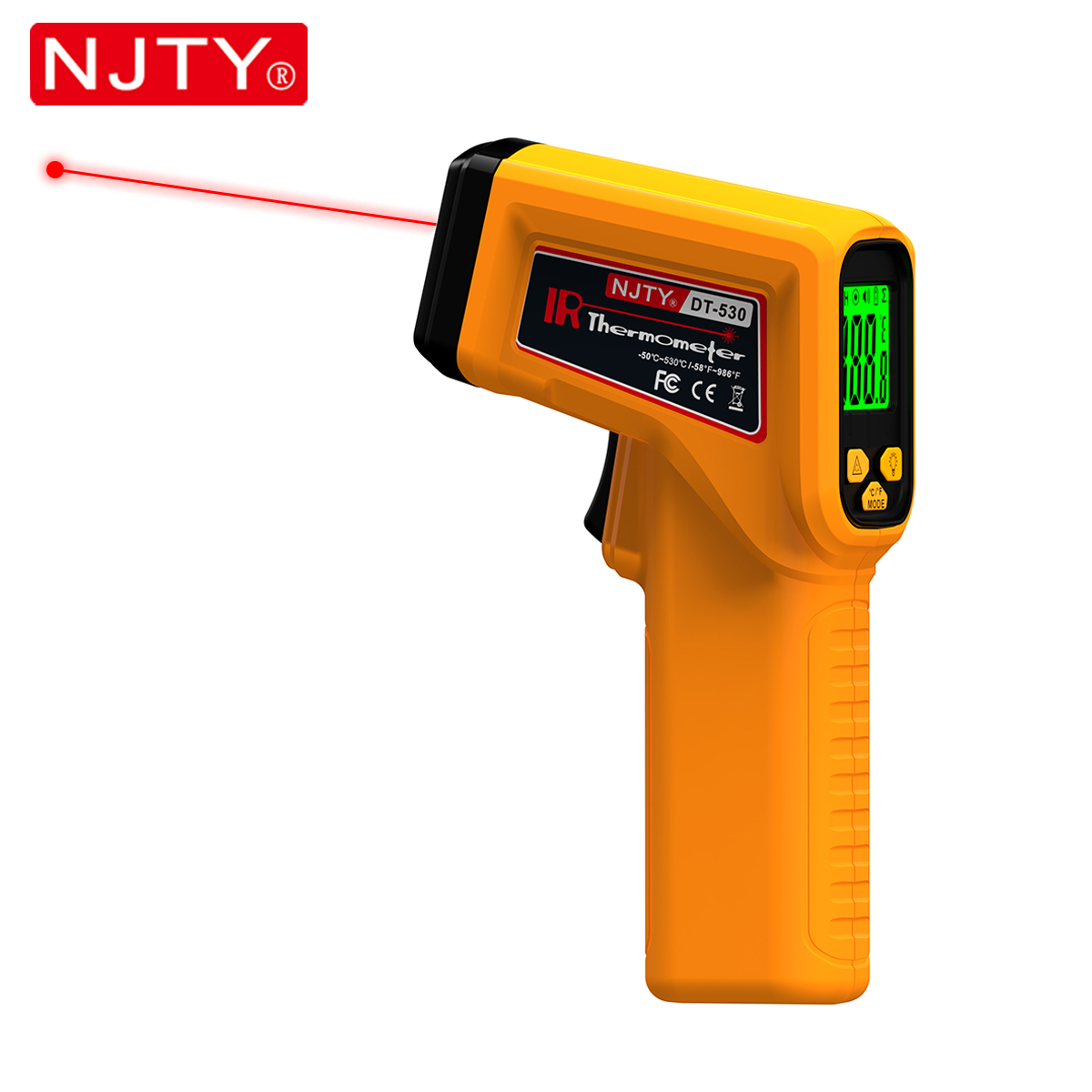 NJTY Kızılötesi Termometre Laz - Industrial Laser Temperature Gun incelemesi ve fiyatı