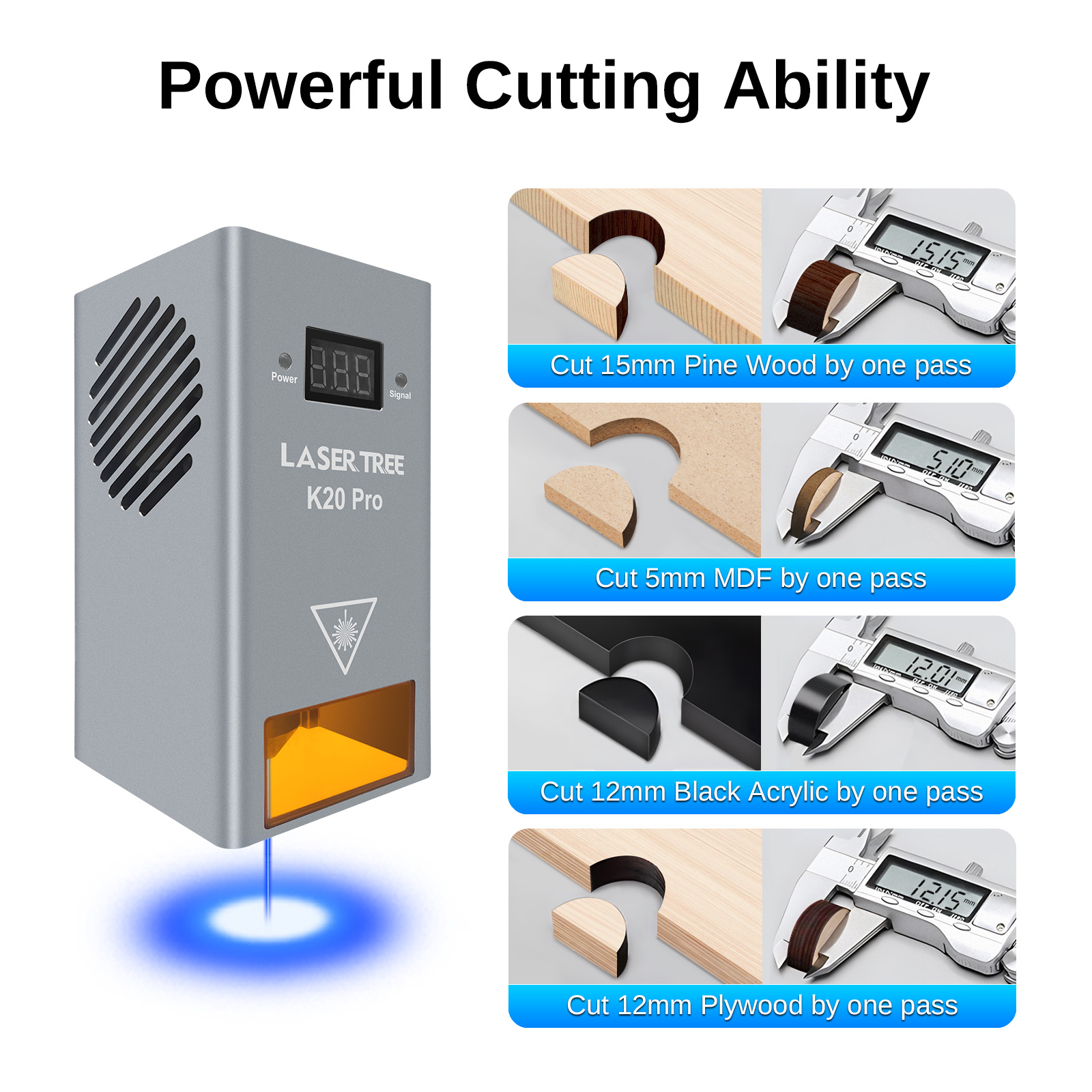 LAZER AĞACI K20 20 W Optik Güç - Laser Engraving Software incelemesi ve fiyatı