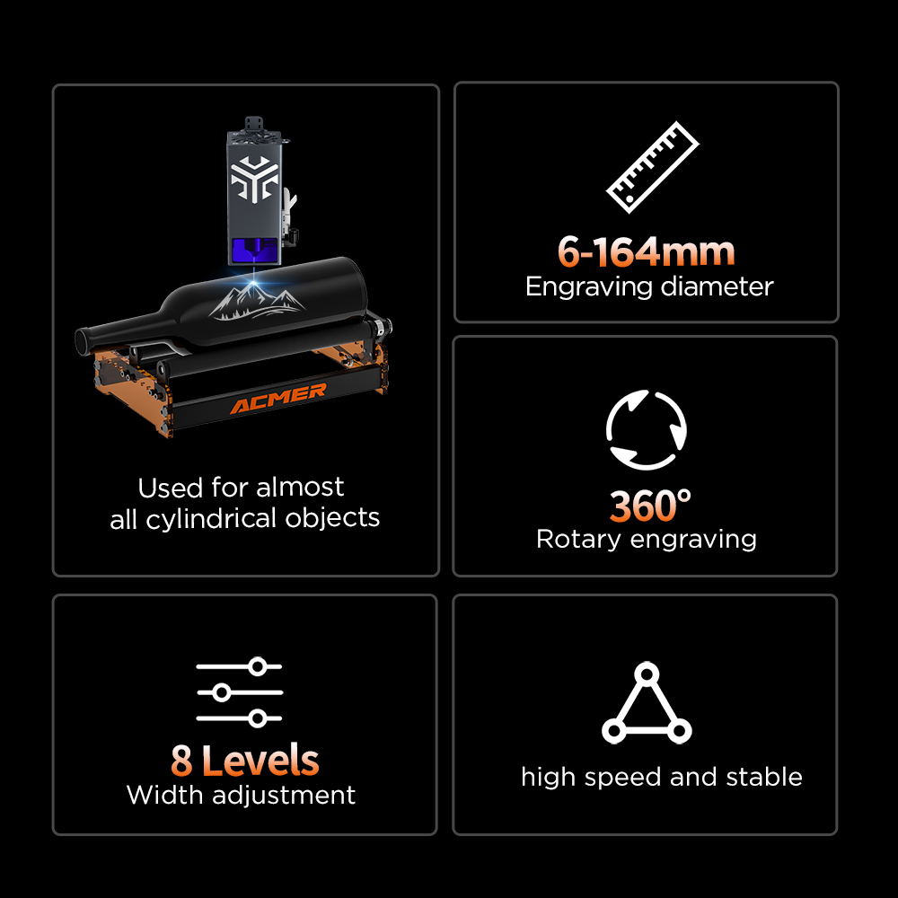 ACMER M3 Lazer Döner Silindir  - Laser Engraving Software incelemesi ve fiyatı