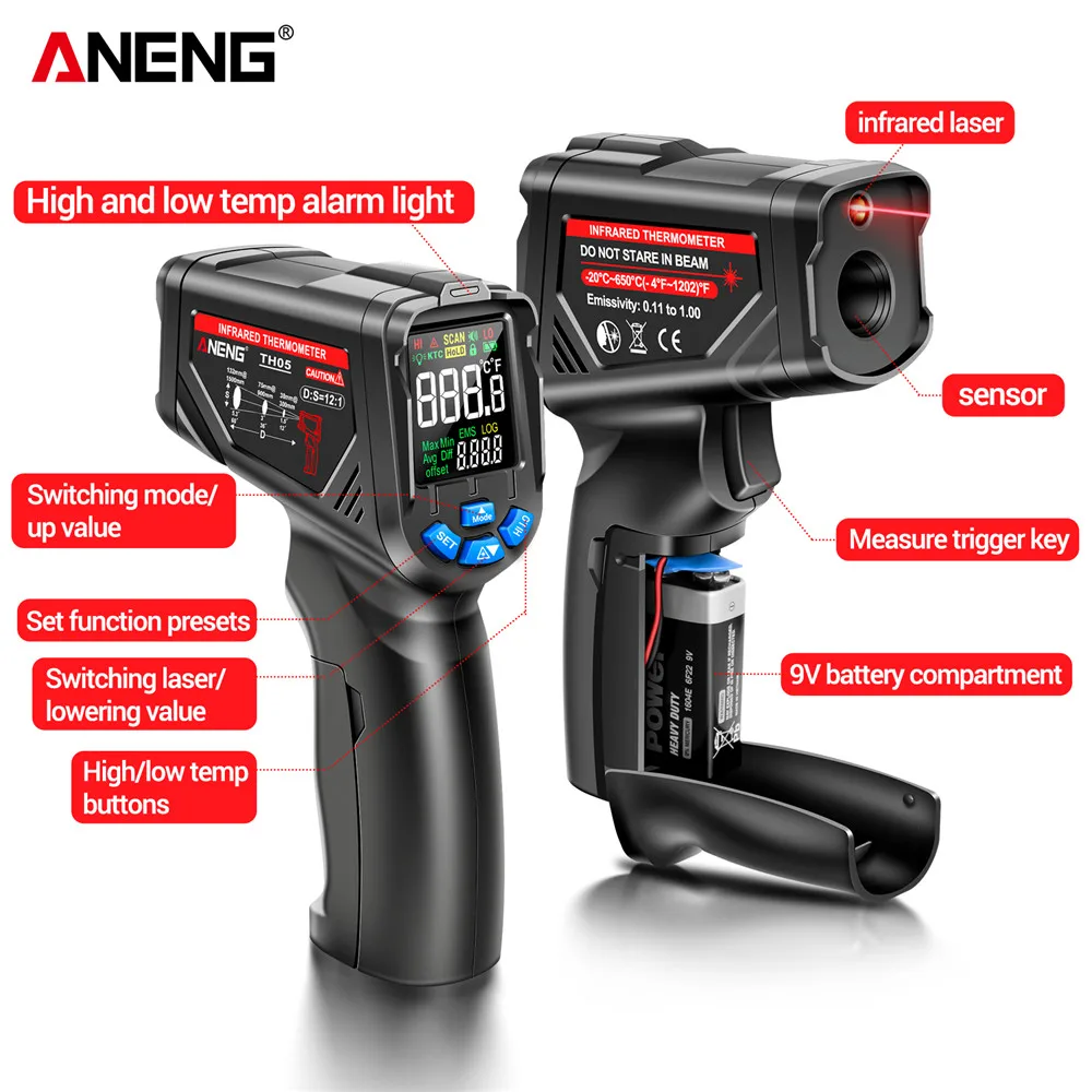 Sensör Tabancası Devresi Endüs - Industrial Laser Temperature Gun incelemesi ve fiyatı