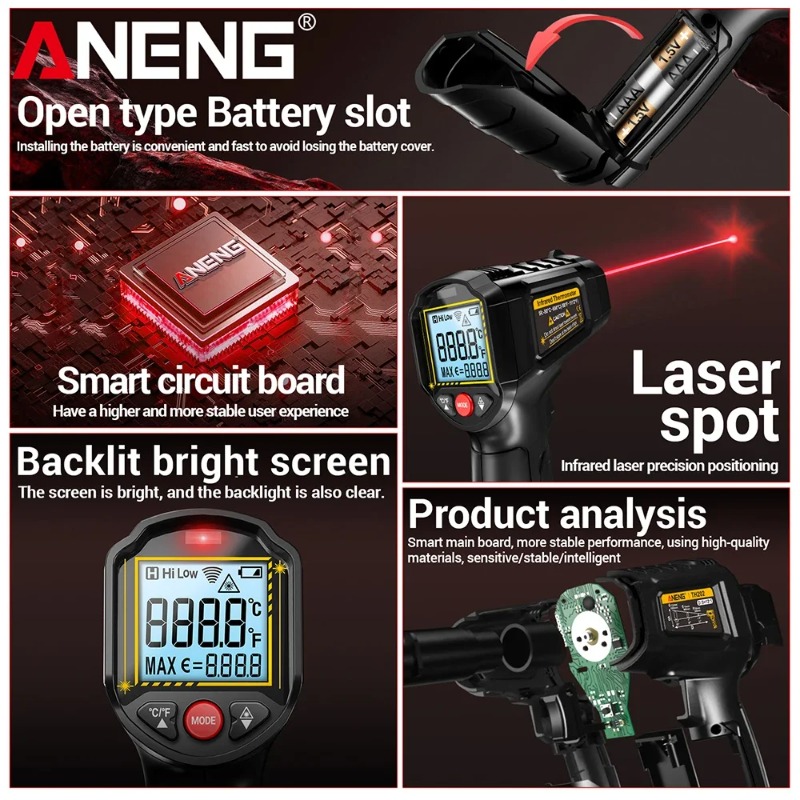 ANENG TH202 Endüstriyel El Ter - Industrial Laser Temperature Gun incelemesi ve fiyatı