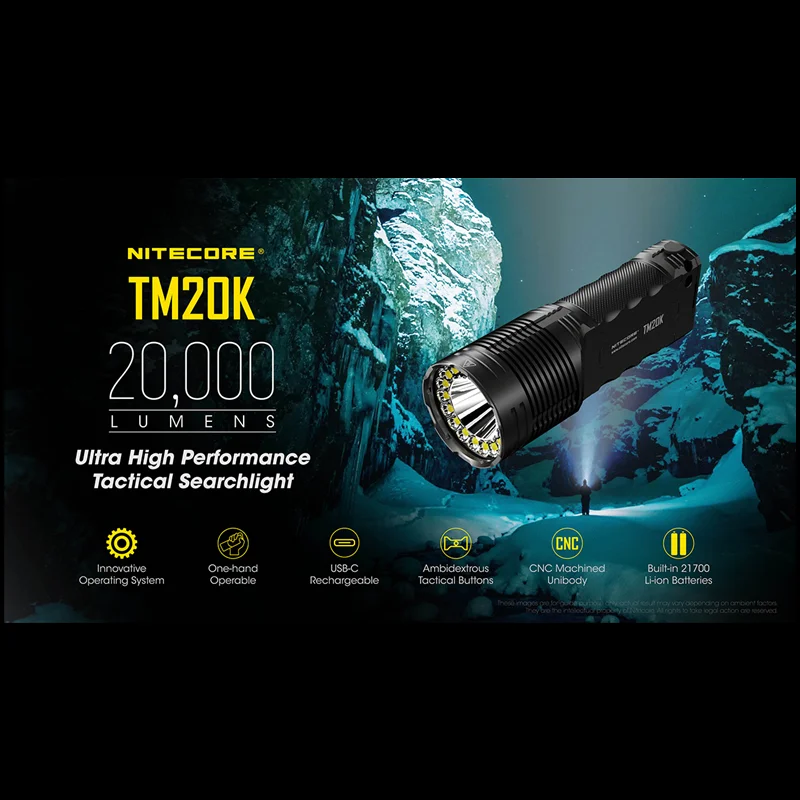 NITECORE TM20K 20000 Lümen Tak - Honeycomb Laser Bed incelemesi ve fiyatı
