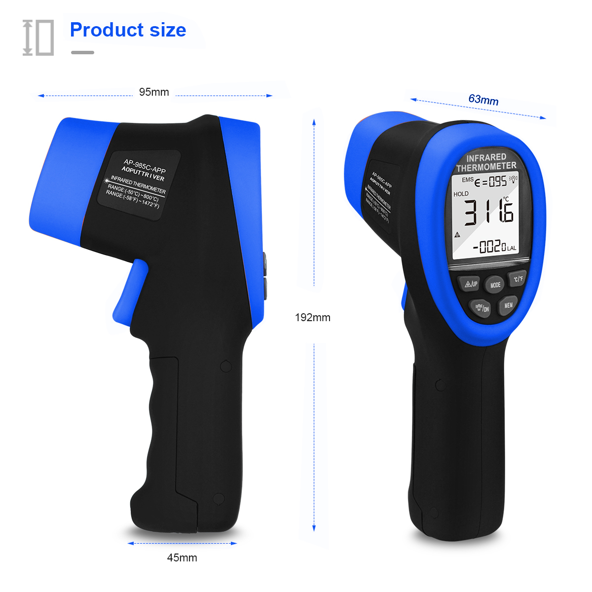 HoldPeak IR Termometre Tabanca - Industrial Laser Temperature Gun incelemesi ve fiyatı