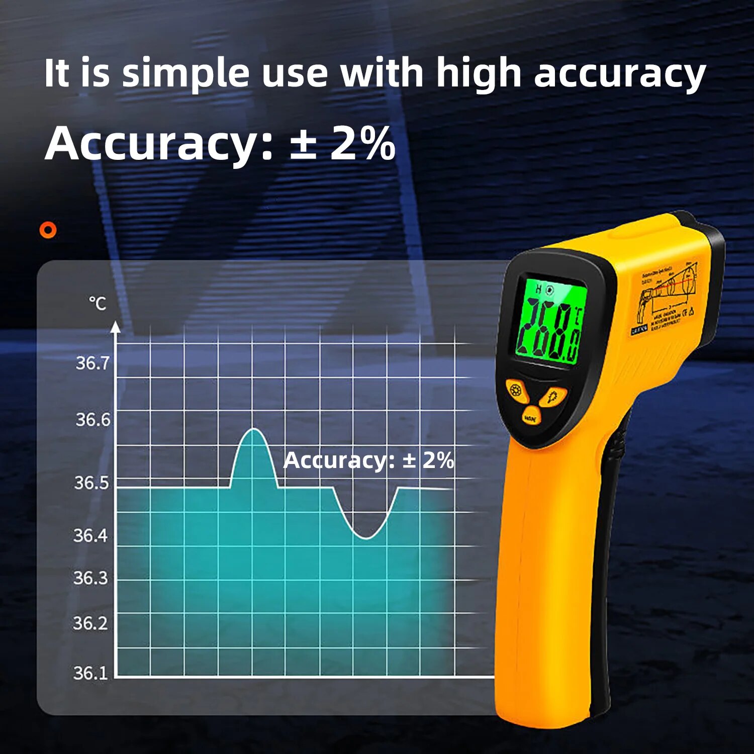 Dijital kızılötesi termometre- - Industrial Laser Temperature Gun incelemesi ve fiyatı