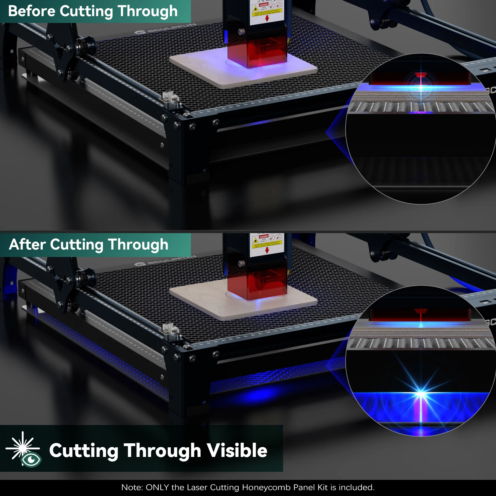 SCULPFUN 600x600mm Petek Panel - Co2 Laser Engraving Machine incelemesi ve fiyatı