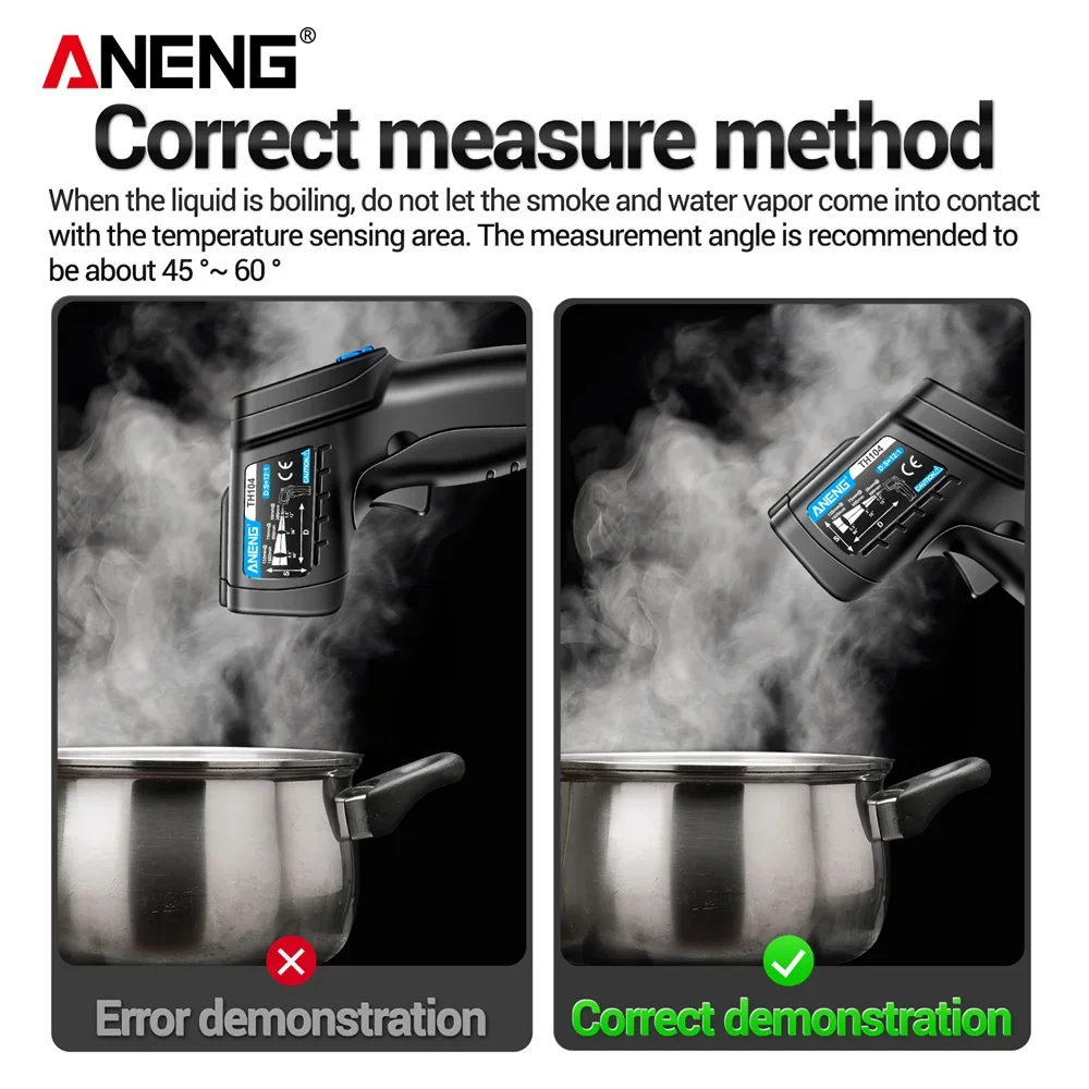 ANENG TH104 Kızılötesi El Tipi - Industrial Laser Temperature Gun incelemesi ve fiyatı
